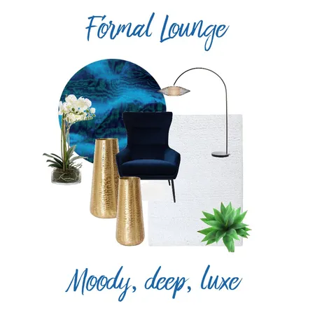 Blue formal Lounge Board Kiran Interior Design Mood Board by Jo Steel on Style Sourcebook