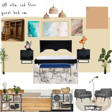 SB villa 1st floor guest bed rm Interior Design Mood Board by shreya on Style Sourcebook