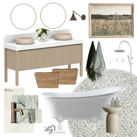 Farmhouse bathroom Interior Design Mood Board by Thediydecorator on Style Sourcebook