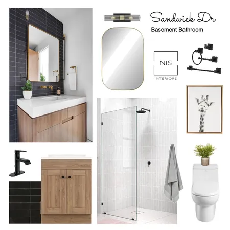 Sandwick Dr. - Basement Bathroom Interior Design Mood Board by Nis Interiors on Style Sourcebook