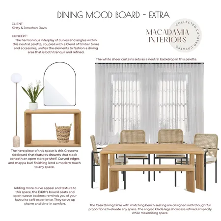 Casa Davis Dining Concept EXTRA Interior Design Mood Board by Casa Macadamia on Style Sourcebook