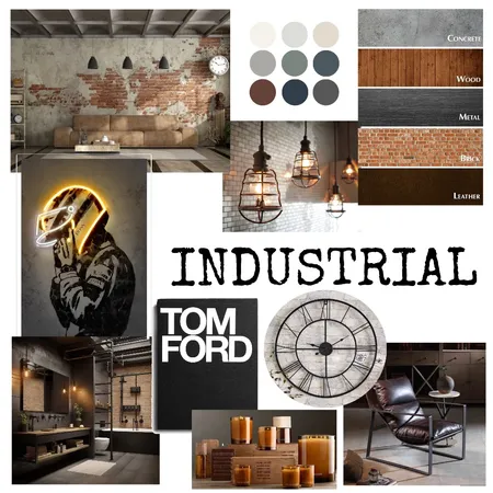 INDUSTRIAL Design Style Interior Design Mood Board by Beata Toth on Style Sourcebook