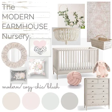 The MODERN FARMHOUSE nursery Interior Design Mood Board by Beata Toth on Style Sourcebook
