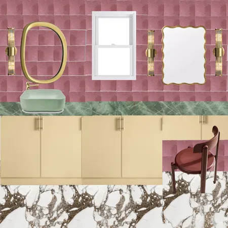 Ensuite - Pink, Green & Honey1 Interior Design Mood Board by dl2407 on Style Sourcebook