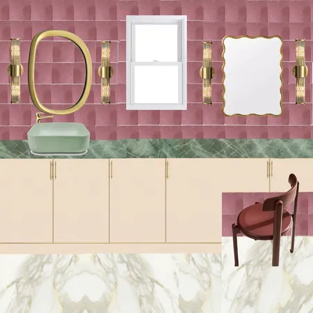 Ensuite - Pink, Green & Porcelain Blush Interior Design Mood Board by dl2407 on Style Sourcebook