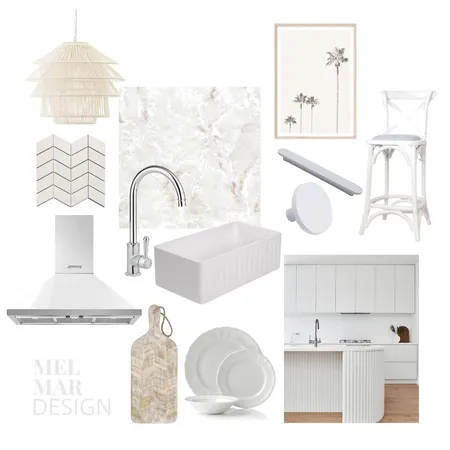 White Kitchen Interior Design Mood Board by MEL MAR DESIGN on Style Sourcebook