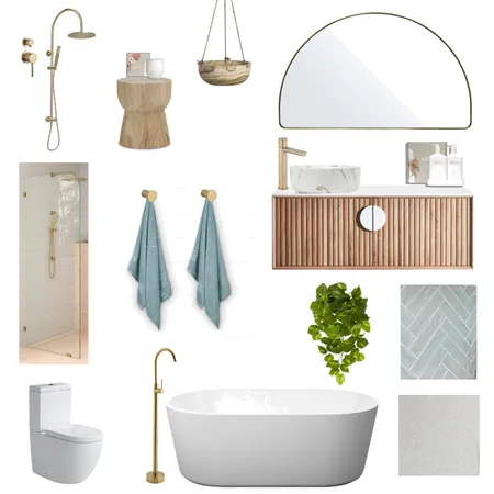 Coastal Calm Ensuite Interior Design Mood Board by CW Curations on Style Sourcebook