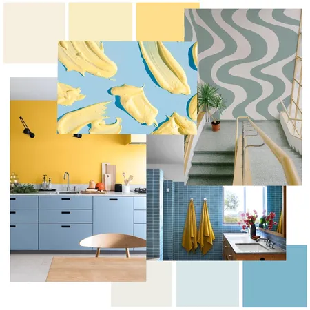 Yellow and Blue Interior Design Mood Board by Em_lemon on Style Sourcebook