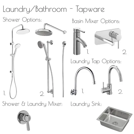 Laundry/Bathroom - Tapware Interior Design Mood Board by Libby Malecki Designs on Style Sourcebook