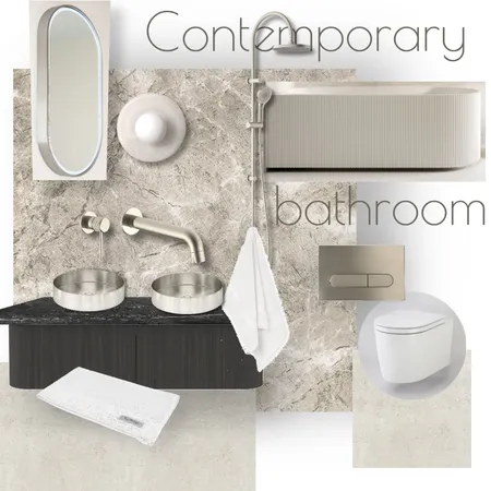 Soft contemporary bathroom Interior Design Mood Board by Ayesha on Style Sourcebook