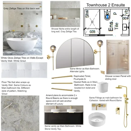 Cheryl Townhouse 2 Ensuite Interior Design Mood Board by staged design on Style Sourcebook