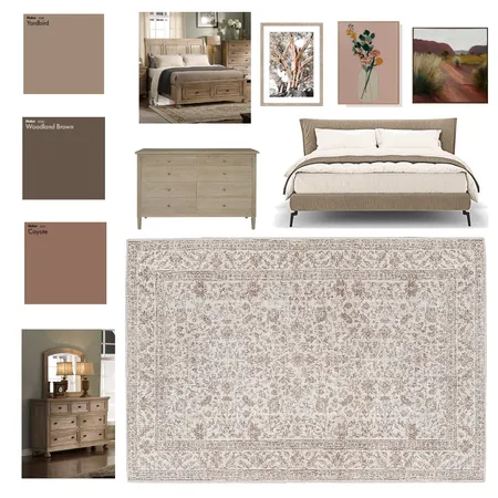Virgo: Earthy Browns - Moselle (bedroom taupe) - designed by Wendy Interior Design Mood Board by Miss Amara on Style Sourcebook