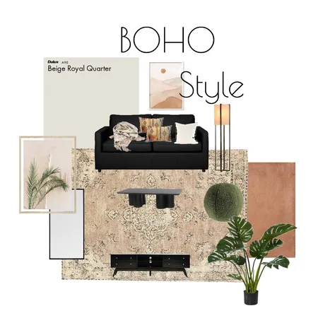 BOHO LIVING ROOM Interior Design Mood Board by Aquila on Style Sourcebook