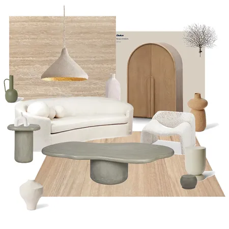 Japandi Living Room Interior Design Mood Board by agalanos on Style Sourcebook