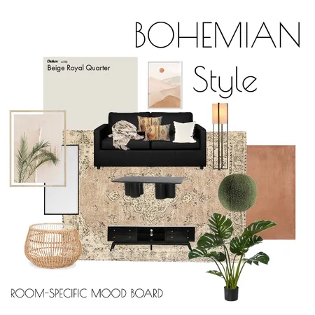 BOHO LIVING ROOM Interior Design Mood Board by Aquila on Style Sourcebook