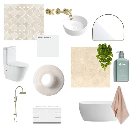 Main Bathroom Interior Design Mood Board by kerrie.strickland@yahoo.com on Style Sourcebook