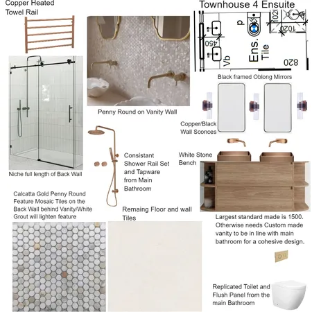 Cheryl Townhouse 4 Ensuite Interior Design Mood Board by staged design on Style Sourcebook