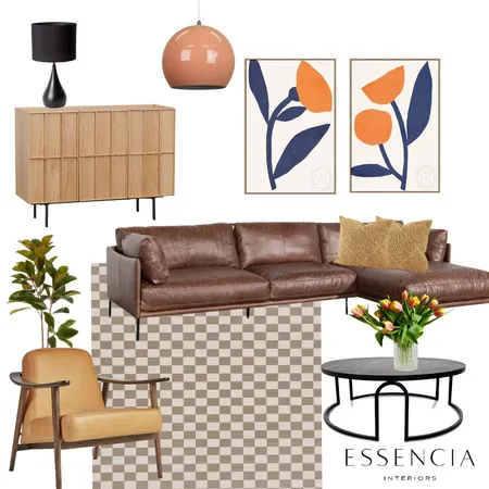 Modern Mid-century living Interior Design Mood Board by Essencia Interiors on Style Sourcebook