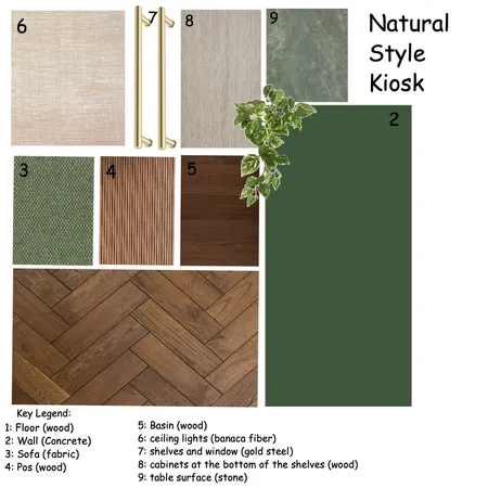 natural style kiosk Interior Design Mood Board by pttien on Style Sourcebook