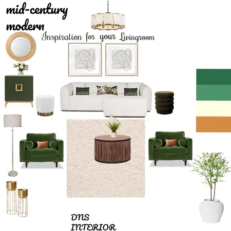 MID-CENTURY MODERN MOODBOARD. (DNS INTERIOR) Interior Design Mood Board by Donash on Style Sourcebook