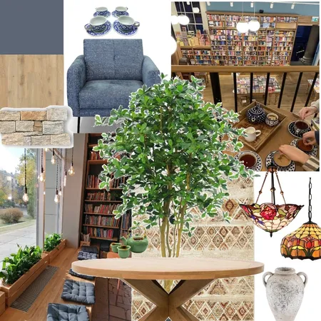 coffe book store Interior Design Mood Board by lesvidou on Style Sourcebook
