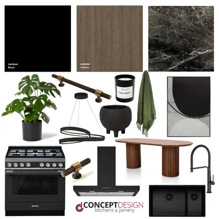 Dark Kitchen Interior Design Mood Board by Concept Design Kitchens & Joinery on Style Sourcebook