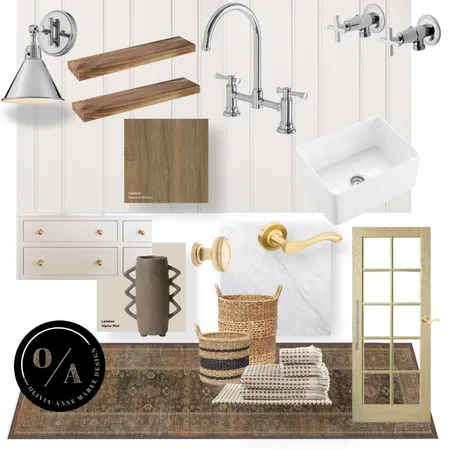 Farmhouse x Mid century Laundry Interior Design Mood Board by O/A designs on Style Sourcebook