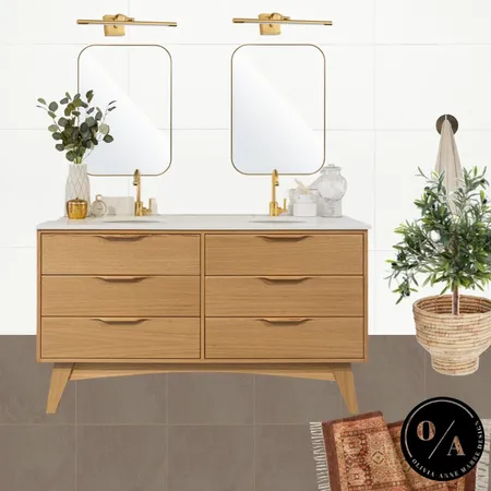 Mid Century Modern Bathroom Interior Design Mood Board by O/A Designs on Style Sourcebook