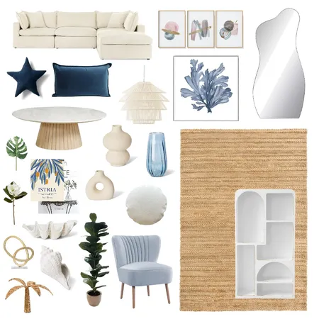blue beach house aesthetic Interior Design Mood Board by rebeccaruiz on Style Sourcebook