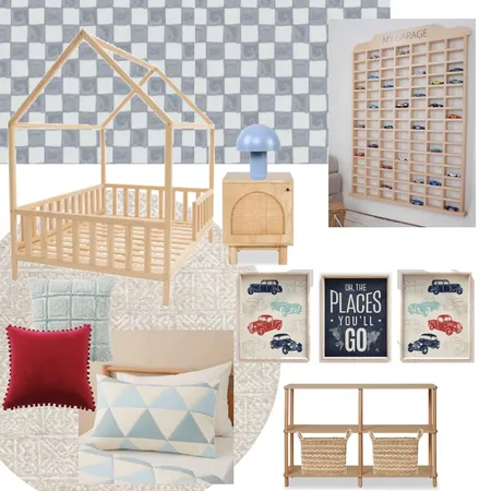 Red & Blue Boy's Bedroom Interior Design Mood Board by Eliza Grace Interiors on Style Sourcebook