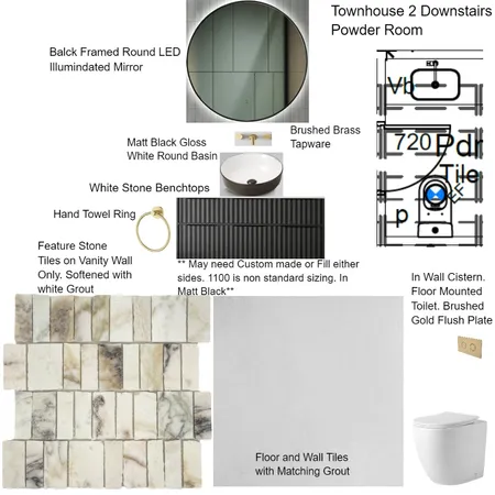 Cheryl Townhouse 2 Downstairs Powder Room Interior Design Mood Board by staged design on Style Sourcebook