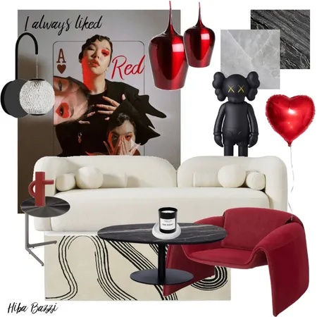 RED Interior Design Mood Board by Hiba Bazzi on Style Sourcebook