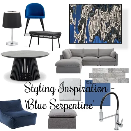 Blue Serpentine Interior Design Mood Board by Wendy Fogarty_artist on Style Sourcebook