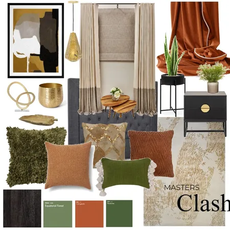 Luxe Clash with Gold Accent - Sample Board Interior Design Mood Board by Adaiah Molina on Style Sourcebook