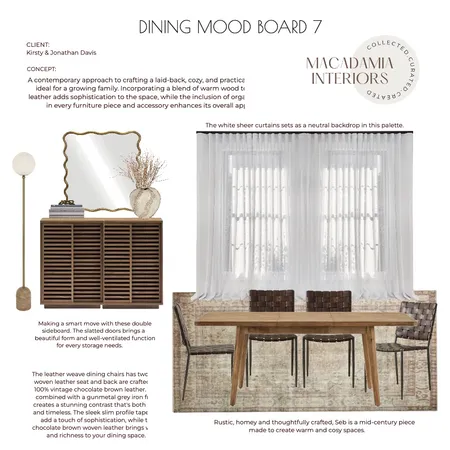 Casa Davis Dining Concept 7 Interior Design Mood Board by Casa Macadamia on Style Sourcebook