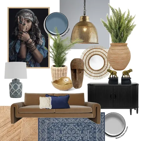 Boho Lounge Interior Design Mood Board by Swish Decorating on Style Sourcebook