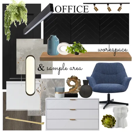Office Workspace and Sample Area Sample Board Interior Design Mood Board by Adaiah Molina on Style Sourcebook