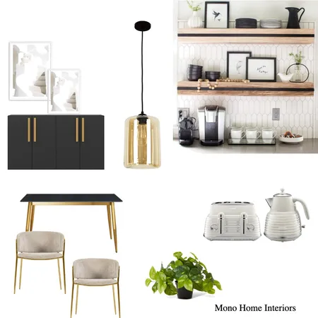 Mono dining kitchen Interior Design Mood Board by Alinane1 on Style Sourcebook