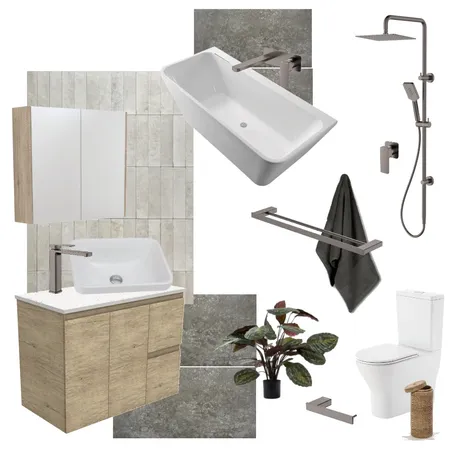 Dark Grey bathroom scheme Interior Design Mood Board by emmalea97@gmail.com on Style Sourcebook