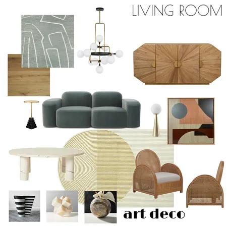 ART DECO LIVING ROOM Interior Design Mood Board by Rachel Romly Interiors on Style Sourcebook