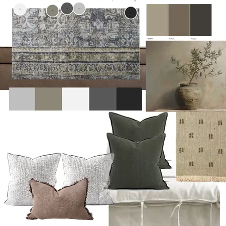 Pillow Layout Bedroom Interior Design Mood Board by O/A designs on Style Sourcebook