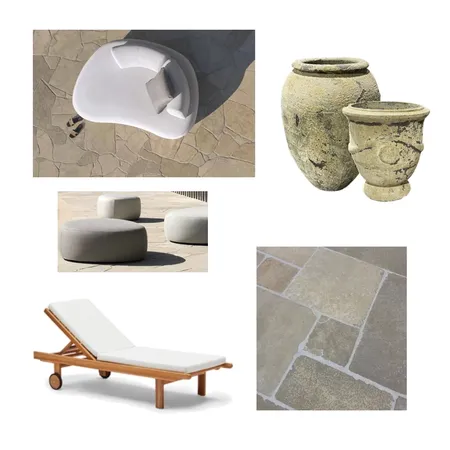 Outdoors paving, pots and furniture Interior Design Mood Board by Jennypark on Style Sourcebook