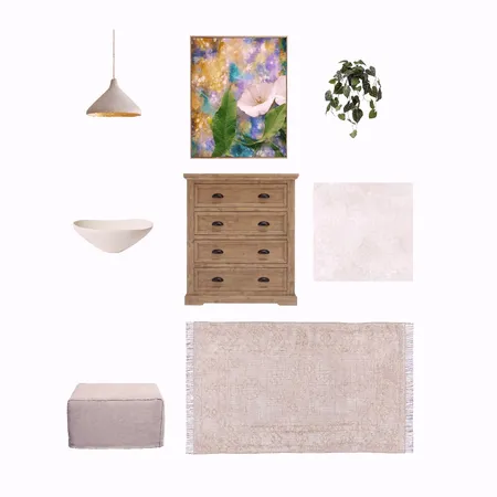 Colorful accents for natural minimalist living room, products layout, vol. v Interior Design Mood Board by Ronja Bahtiyar Art on Style Sourcebook