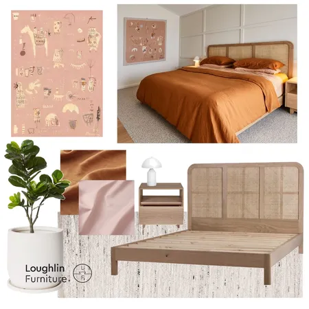 Bedroom Inspiration- Featuring Pacific Bed & Norah Bedside table Interior Design Mood Board by Loughlin Furniture on Style Sourcebook