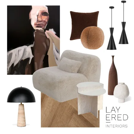 Art Inspired Living Room Interior Design Mood Board by Layered Interiors on Style Sourcebook