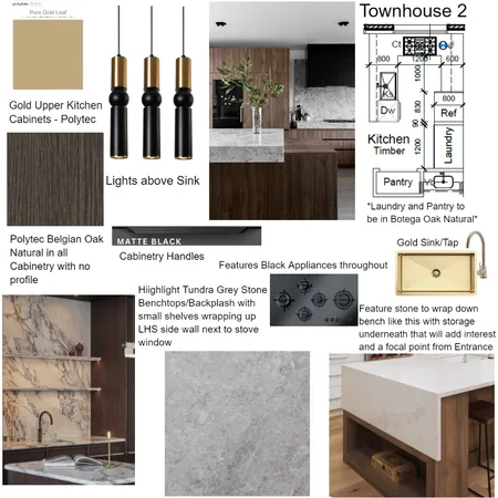 Cheryl Townhouse 2 Kitchen Interior Design Mood Board by staged design on Style Sourcebook