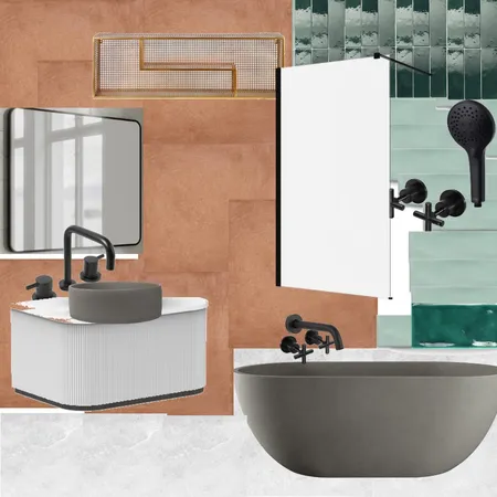 Ground Floor Bathroom Interior Design Mood Board by lizziec.rae@gmail.com on Style Sourcebook