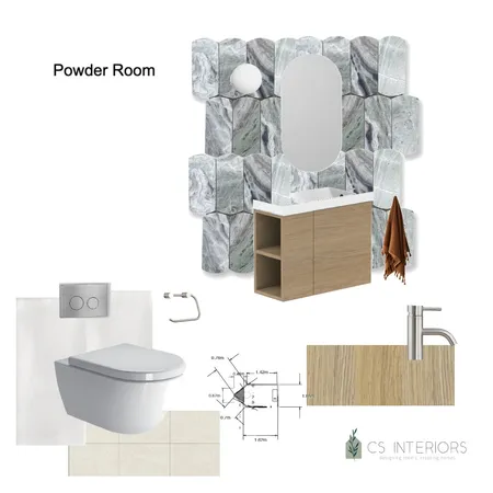 Powder Room Interior Design Mood Board by CSInteriors on Style Sourcebook