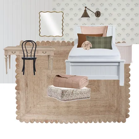 Isla's Bedroom sage floral and tween Interior Design Mood Board by ESTIL HOME on Style Sourcebook