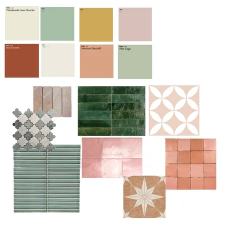 Colour palette tiles Interior Design Mood Board by Kriveros@bggs.qld.edu.au on Style Sourcebook